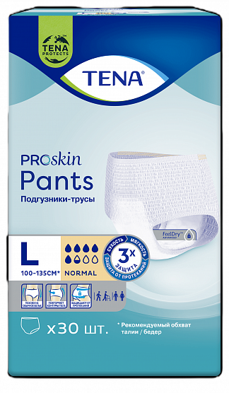 ТЕНА Pants Normal Подгузники-трусы для женщин и мужчин, L, 30 шт - фото № 1